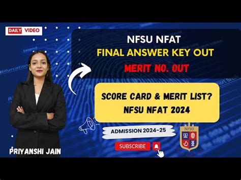 NFAT 2024: Merit List (Released), Final Answer Key (Out), .